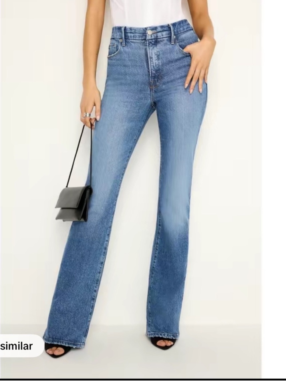 Good American jeans Classic High-Rise flare-Leg Women’s Jeans - Light Blue